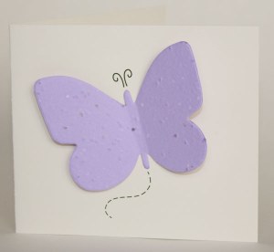 Butterfly Forget Me Not Plantable Funeral Cards