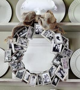 A great way to display photos for a memorial service while creating a family heirloom at the same time