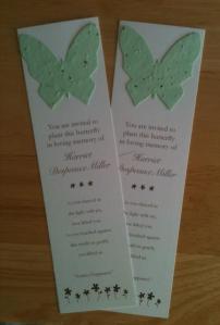 Plantable Forget-Me-Not Butterfly Bookmarks.